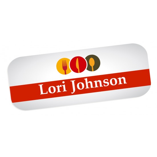 FRP NAME BADGE WITH ROUND CORNERS 1 in by 3 in A-6
