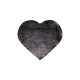 Flip Sequins Adhesive Patch (Heart, Black W/ White)  J-4