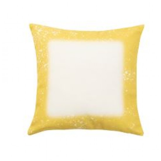 TD-ZT4040YL Sublimation101 Blank Faux Bleach Poly-Linen Pillow Cover Yellow