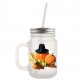  sublimation drinkable 12oz Mason Jar frosted with lid and straw ( BM12F )