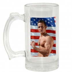 16 oz Glass Beer Stein - Frost Out/Clear In – Blank Sublimation Mugs