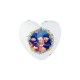 Heart Shaped Sequin Pillow Cover (Dark Blue w/ White) (BZLP3944HDB-W)