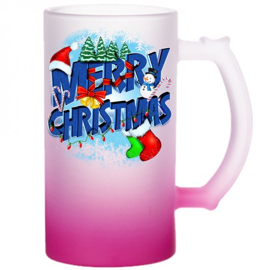 Frosted Beer Mugs for Sublimation 16 oz Add your Photo Text or Graphic