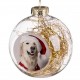 8cm Plastic Christmas Ball Ornament w/ GOLD String (Clear) (SDC8-GR) D-7 sub101