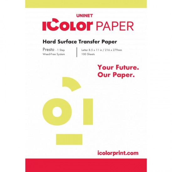IColor™ Presto! 1 Step Gold Metallic Hard Surface Transfer Paper for Ceramic, Glass and Metal - A4 Size