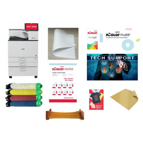 Uninet iColor 650 White Transfer Printer w/ Textile Bundle, Software