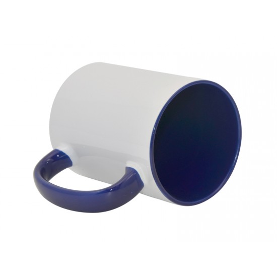 15 oz Rim & Handle Colored Mug - Blue – Blank Sublimation Mugs