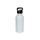 600ml Stainless Steel Straw Top Water Bottle (White) (BGHS02 ) FL-10