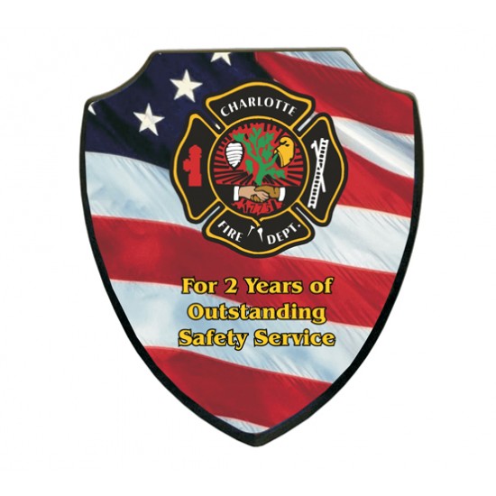 Shield Plaque, small 5 in by 6 in B-2