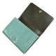 P/U LEATHER EEL SKIN PURSE BAG (w/ Adjustable Matching & Removable Shoulder Strap) (LIGHT GREEN)   I-6