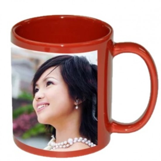 Frosted glass mug Red for sublimation 11 oz