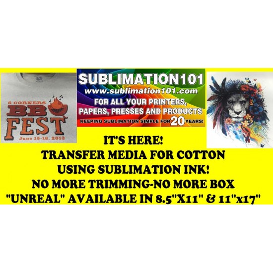 4.25 x 8.875 Multi-Purpose Sublimation Transfer