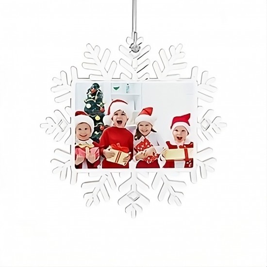 Hanging Plastic Ornament Snowflake 5.5"x5.5"  (SDSF01) G-3 sub101