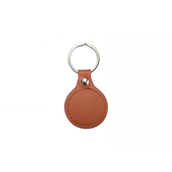 PU Round Key Chain (Brown) (YA106-BR)  