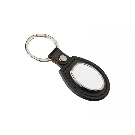 PU Oval Key Chain black (YA108 )  