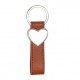 Strip PU Heart Key Chain (Brown) (YA110-BR) 