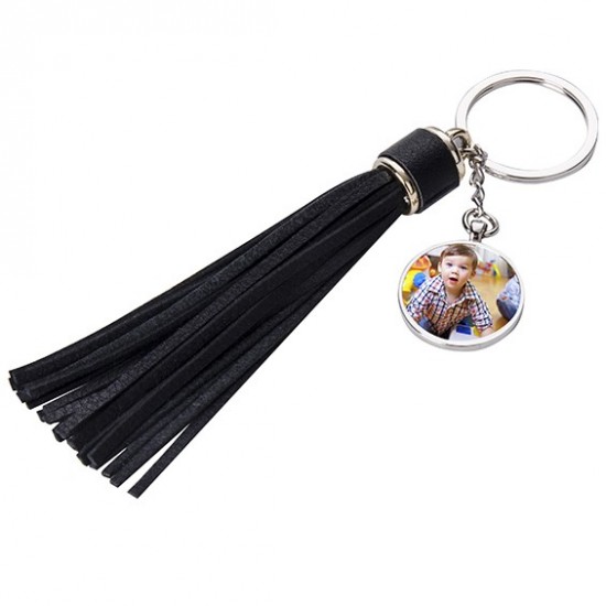 Photo Printed Glass and Steel Sublimation Key Chains, For Gift, Size: 7 Inch