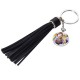 Round Key Chain w/ Long Tassel(Black) (YA119R-K)  