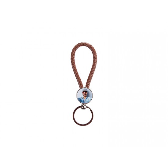 Round Braided Key Chain (Brown) (YA127-BR)  