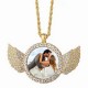 RSWINGG Rhinestone Angel Wing Necklace Gold ( RSWINGG )