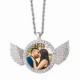 RSWINGS Rhinestone Angel Wing Necklace Silver (RSWINGS ) 
