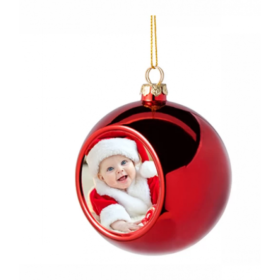 Plastic Christmas Ball Ornament  Red  ( BXMB8-R ) -9 sub101