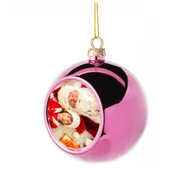 Plastic Christmas Ball Ornament (Rose red)  B-9 sub101