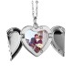 Angel Wings Heart Lockets Pendant Necklace  (  HNWS )  I-2