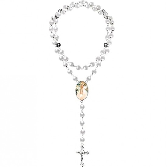 Customizable Photo Insert Rosaries Prayer Beads Necklace  I-2