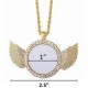 RSWINGG Rhinestone Angel Wing Necklace Gold ( RSWINGG )